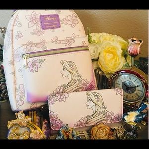 Loungedly Rapunzel Backpack and Wallet